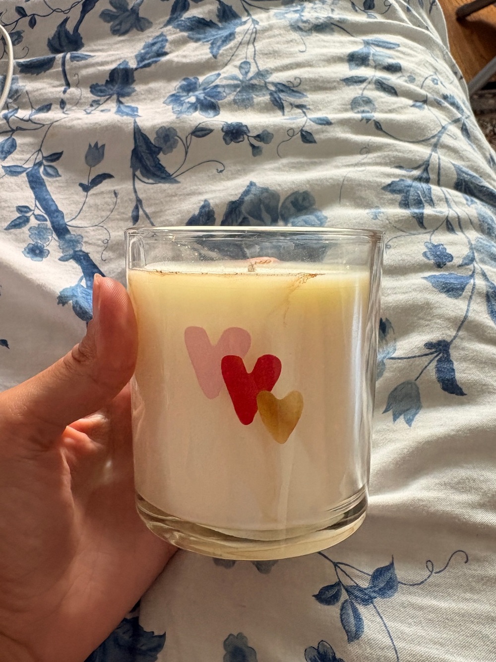 NWOB Yankee Candle hearts candle in Coconut Beach scent